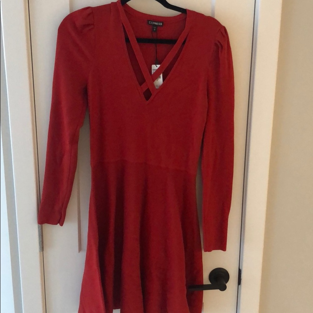 Red Long Sleeve Dress